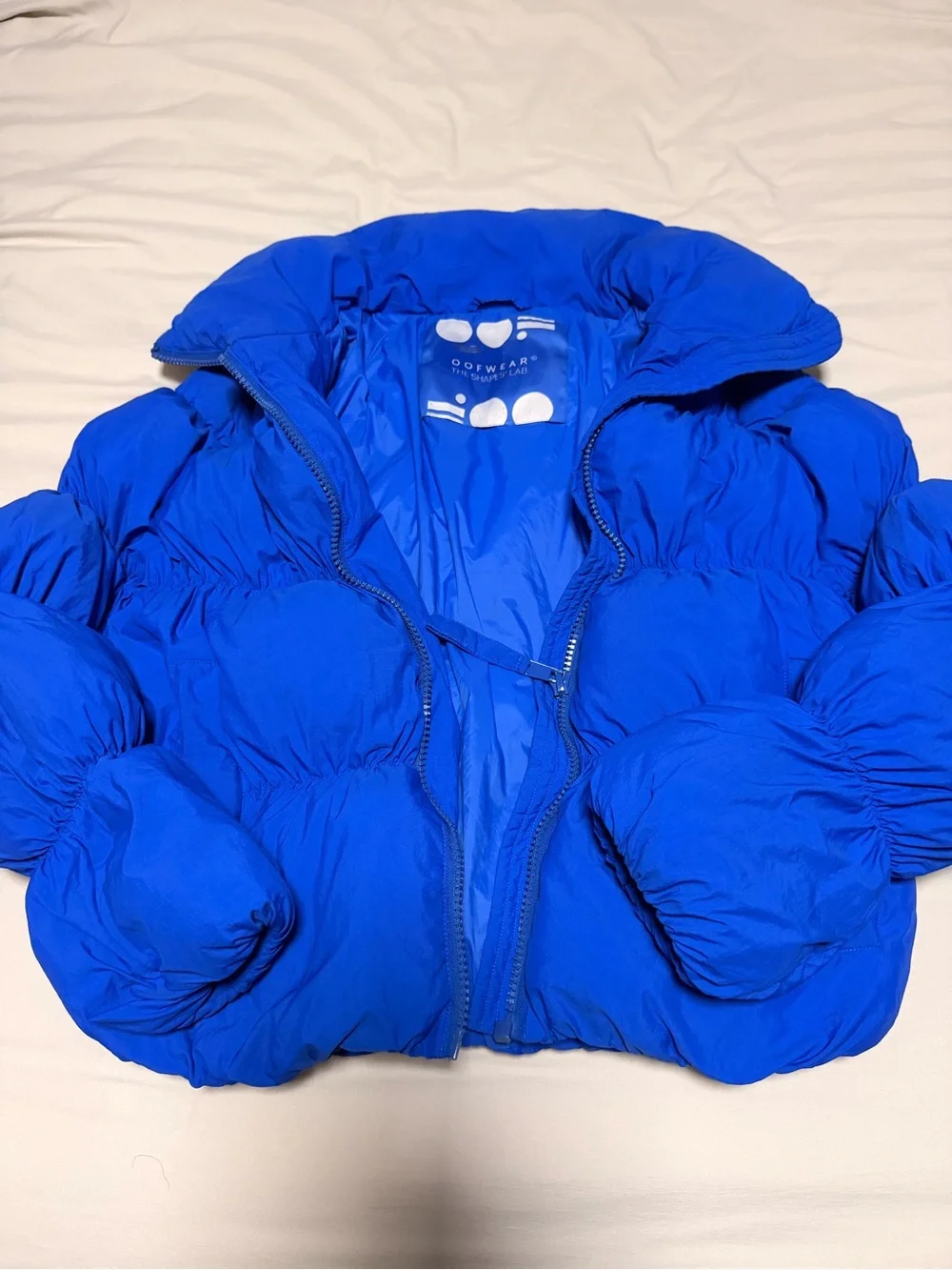 OOF Wear Liz Puffer Jacket - Blue- Women's Insulated Coat. Size 46 (US 10)